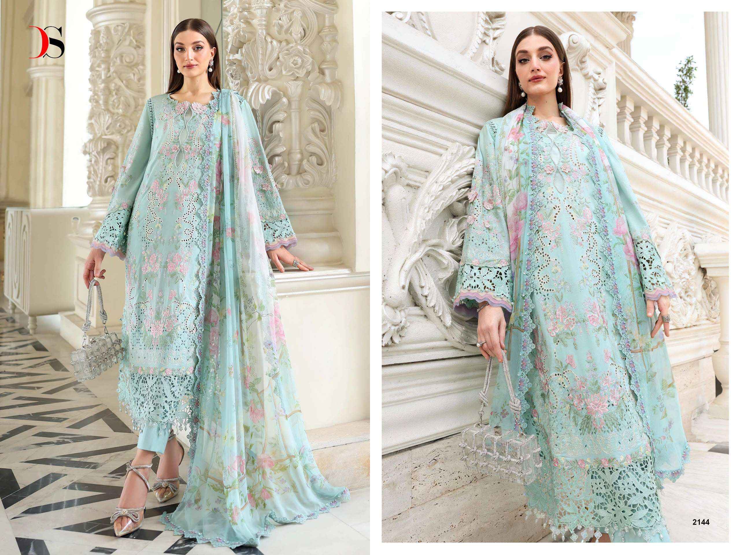 Deepsy Maria B Embroidered Vol 6 Cotton Pakistani suits Wholesale Surat ( 4 pcs Catalogue )