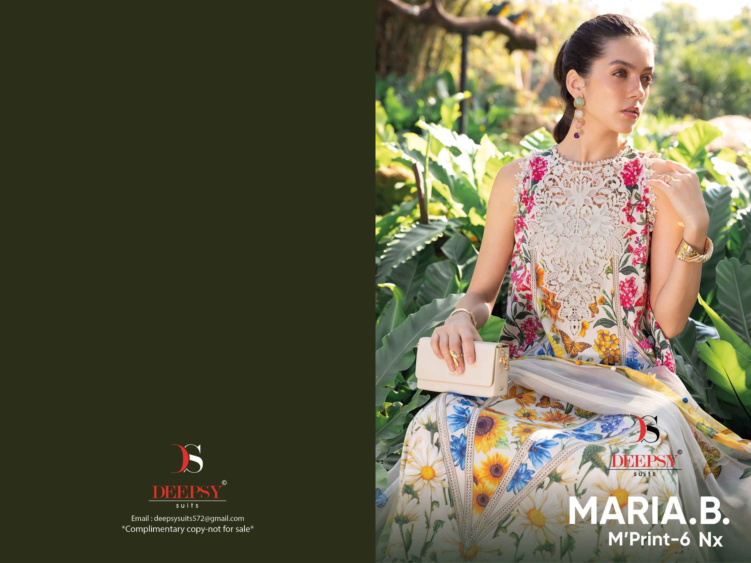 Deepsy Maria B Mprint Vol 6 Nx Cotton Dress Material _ Wholesale Factory Rate ( 6 Pcs Catalog )