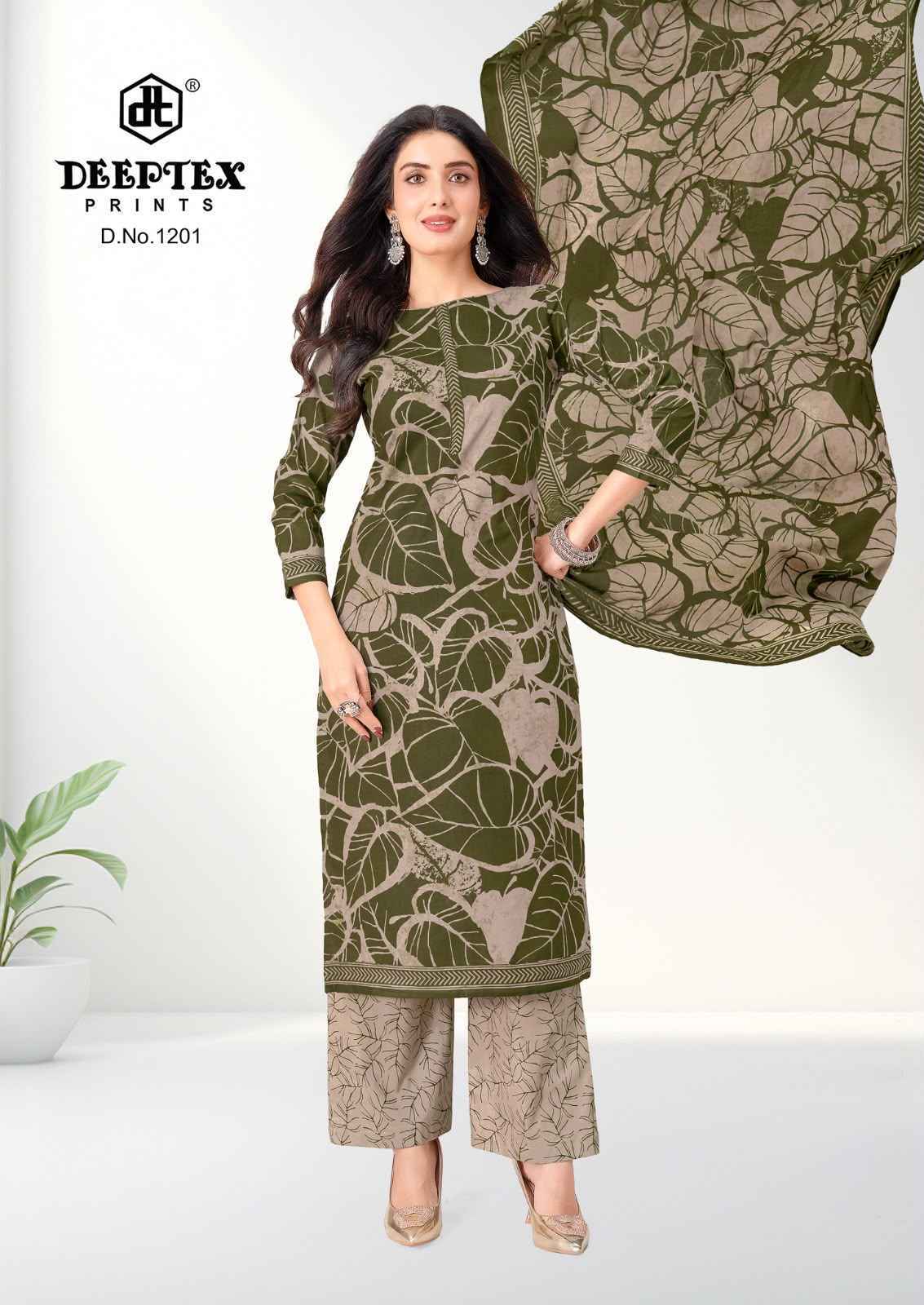 Deeptex Aaliza Vol 12 Cotton Dress Material _ Wholesale Texteli Price ( 10 Pcs Catalog )