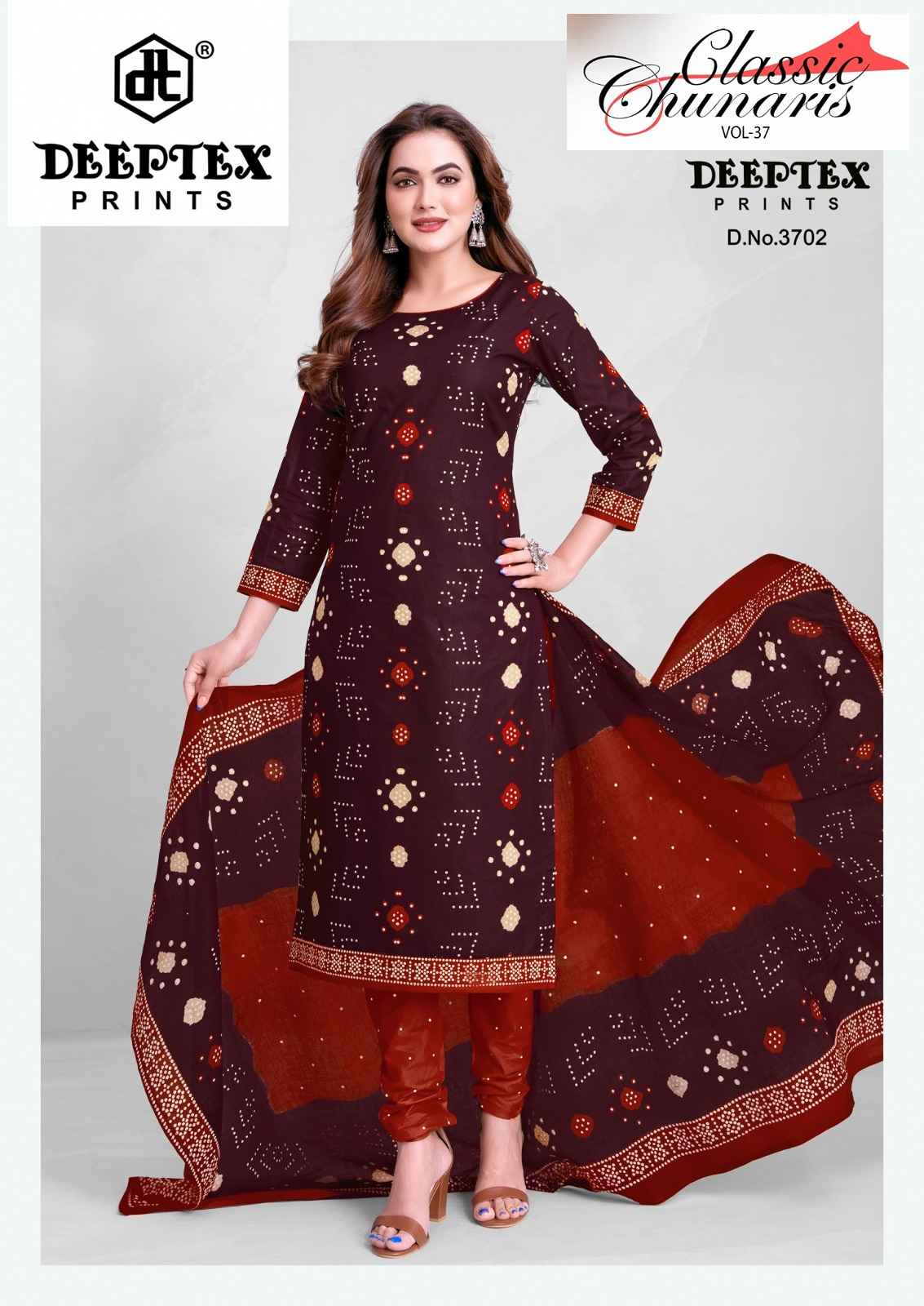 Deeptex Prints Bandhani Vol 37 Cotton Dress Material Wholesale Online ( 10 Pcs Catalogue )