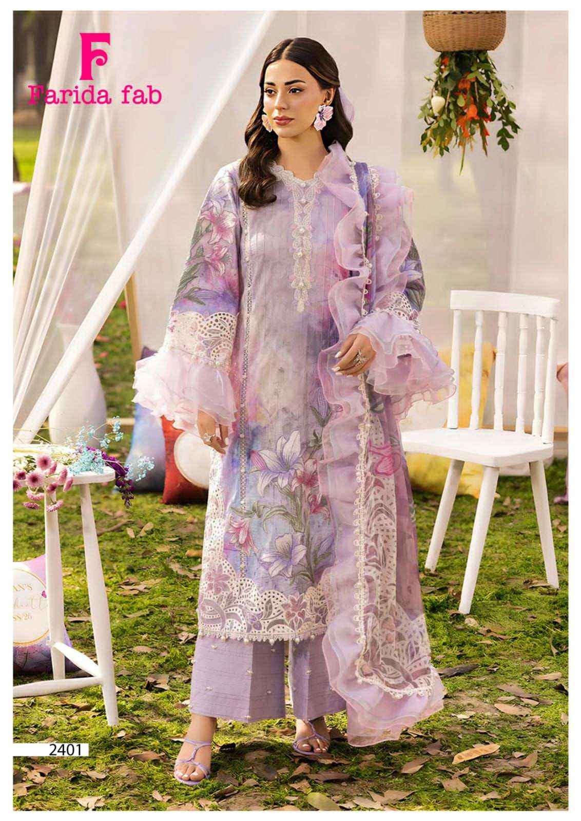 Farida Fab Parian Dream Vol 24 Pure Cotton Pakistani Suits Wholesale Price ( 6 Pcs Catalogue )
