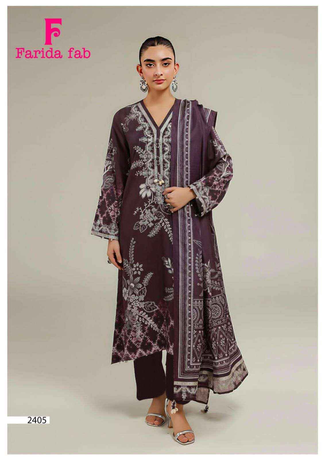 Farida Fab Parian Dream Vol 24 Pure Cotton Pakistani Suits Wholesale Price ( 6 Pcs Catalogue )