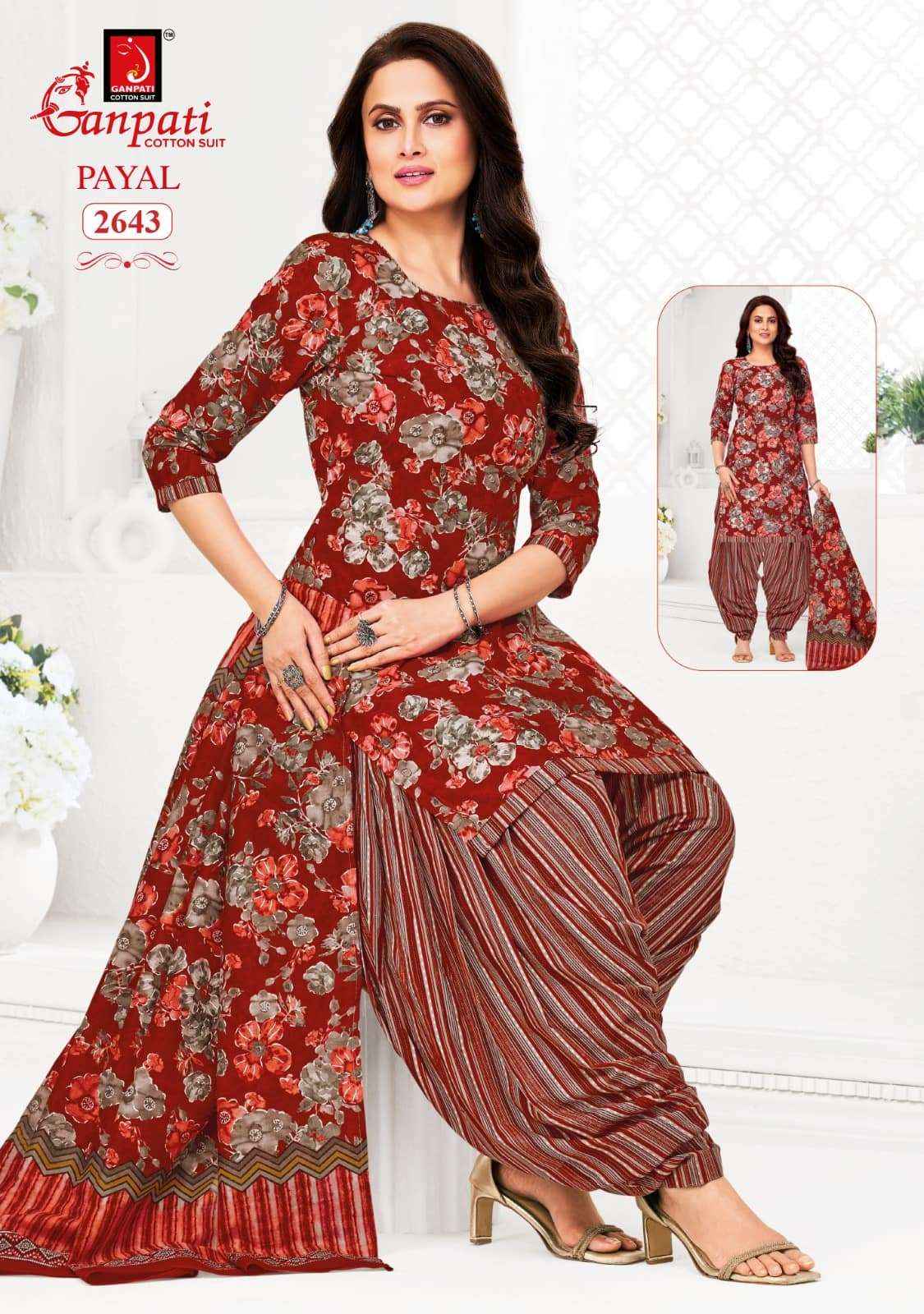 Ganpati Payal Vol 12 Pure Cotton Dress Material Wholesale Price ( 15 Pcs Catalogue )