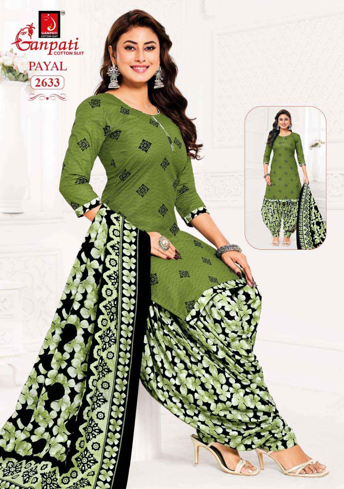 Ganpati Payal Vol 12 Pure Cotton Dress Material Wholesale Price ( 15 Pcs Catalogue )