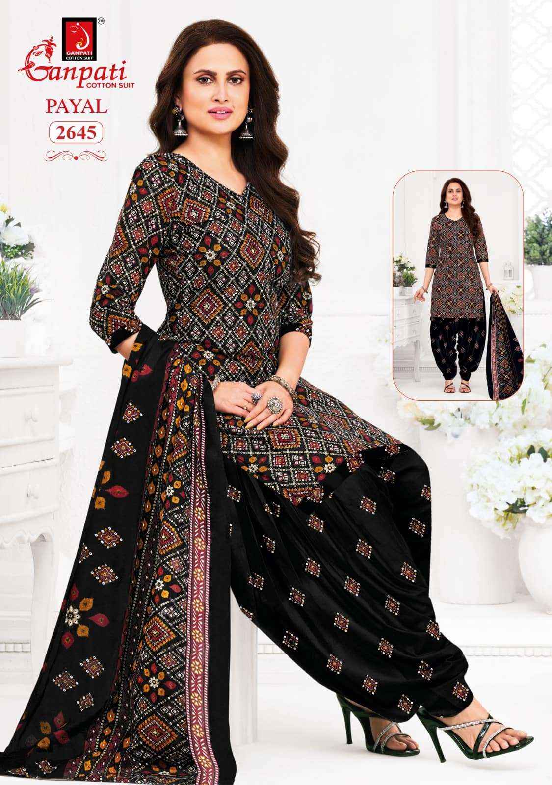 Ganpati Payal Vol 12 Pure Cotton Dress Material Wholesale Price ( 15 Pcs Catalogue )