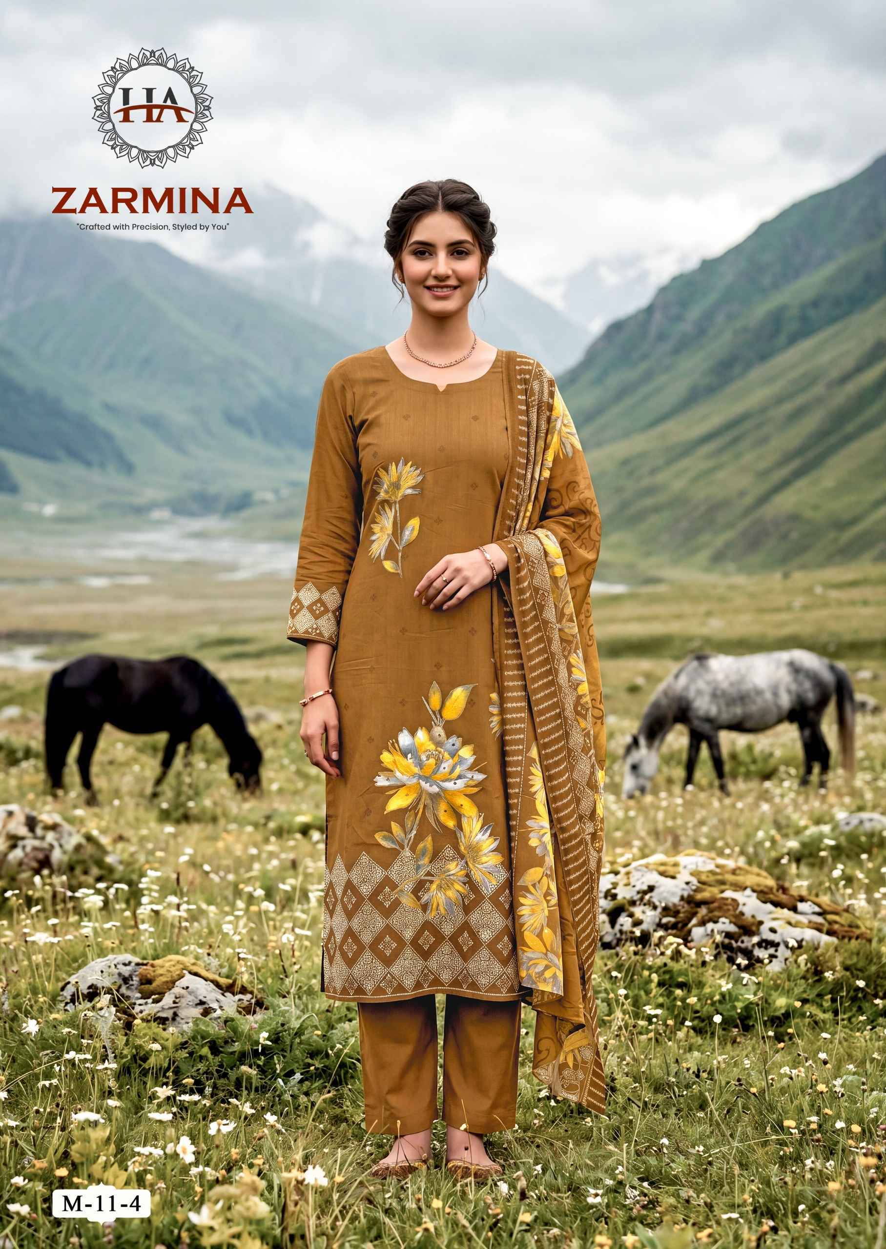 Harshit Fashion Zarmina Zam Dress Material _ Wholesale Factory Rate ( 6 Pcs Catalog )