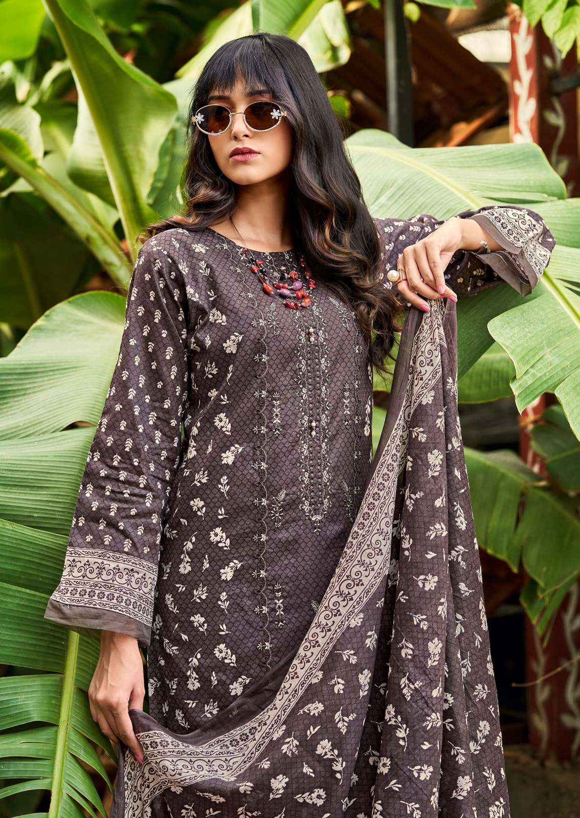 Ishaal Embroidered Vol 21 Lawn Cotton Dress Material Wholesale Surat ( 10 pcs Catalogue )