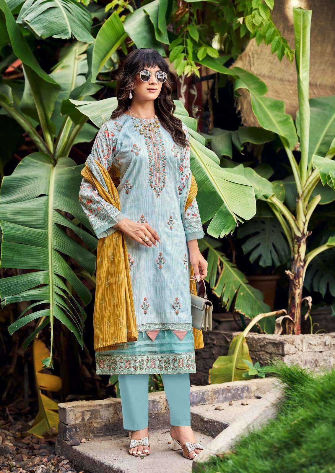 Ishaal Embroidered Vol 21 Lawn Cotton Dress Material Wholesale Surat ( 10 pcs Catalogue )