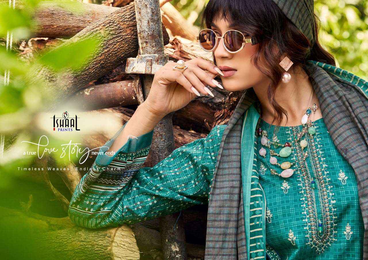 Ishaal Embroidered Vol 21 Lawn Cotton Dress Material Wholesale Surat ( 10 pcs Catalogue )