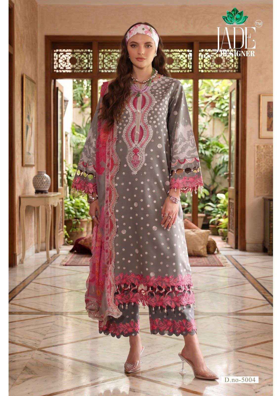 JADE AYESHA ZARA VOL 5 LAWN COTTON DIGITAL PRINT DRESS MATERIAL _ WHOLESALE FACTORY RATE ( 6 PCS CATALOG )