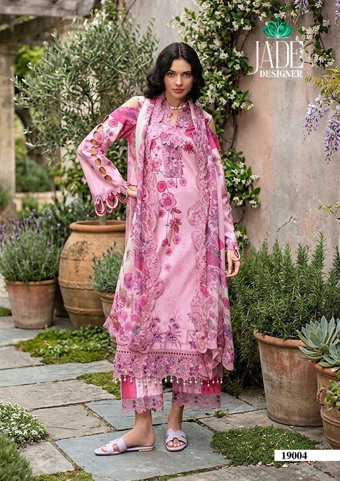 Jade Crimsons Vol 19 Lawn Cotton Dress Material _ Wholesale Factory Rate ( 6 Pcs Catalog )