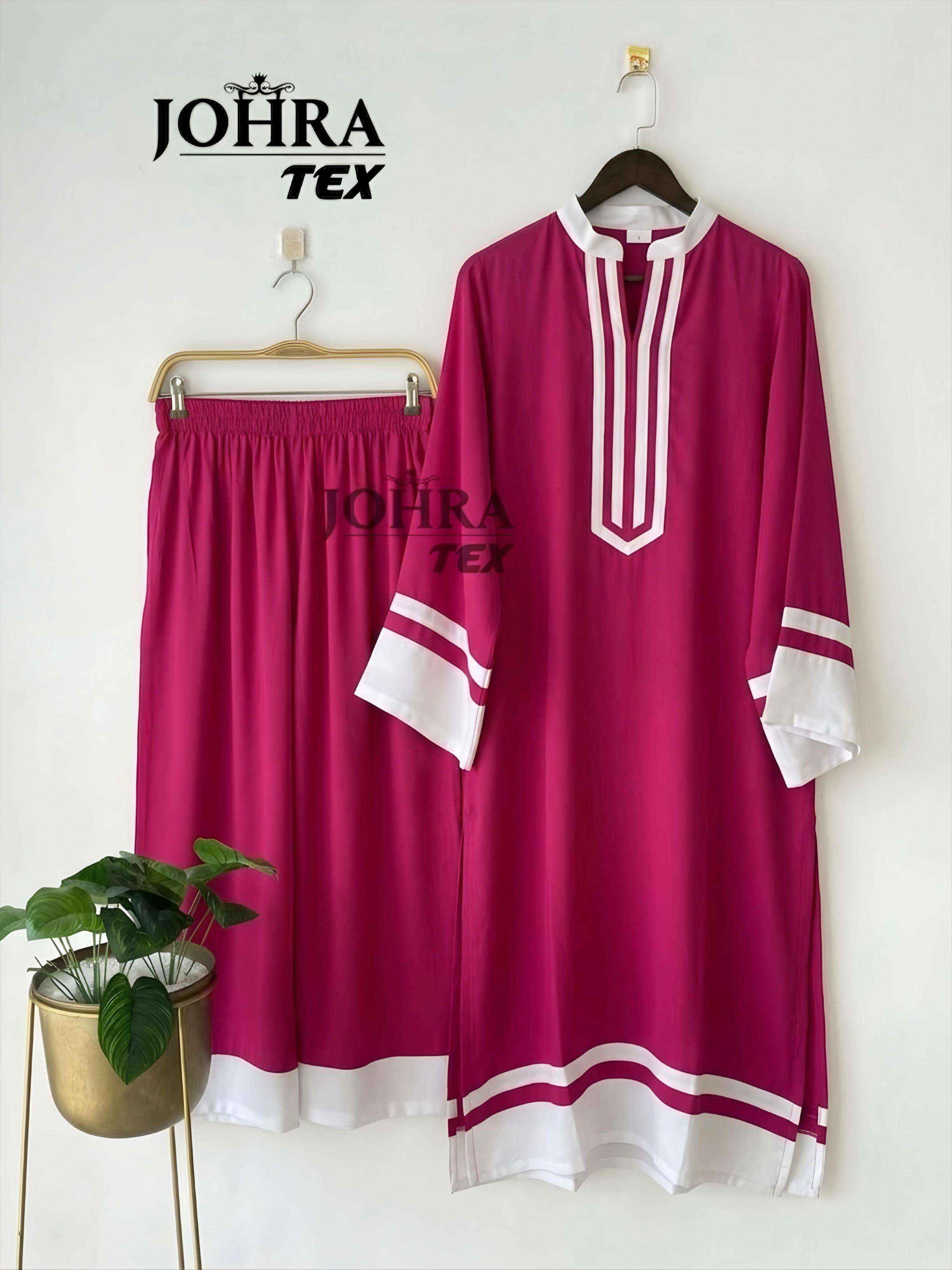 JOHRA TEX JT 200 DEF VISCOSE FANCY WORKS PAKISTANI STYLE KURTI WITH BOTTOM PAIR _ WHOLESALE FACTORY ( 3 PCS CATALOG )