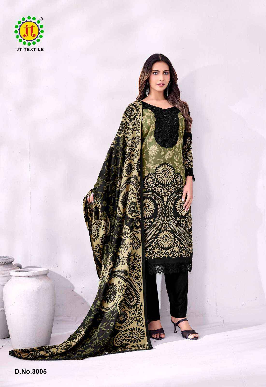 Jt Taniya Vol 3 Premium Rayon Dress Material Wholesale Catalogue ( 5 Pcs Catalogue )