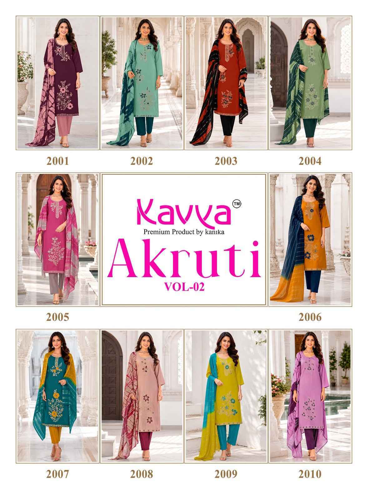 Kavya Akruti Vol 2 Roman Silk Kurti Wholesale Price ( 10 pcs Catalogue )