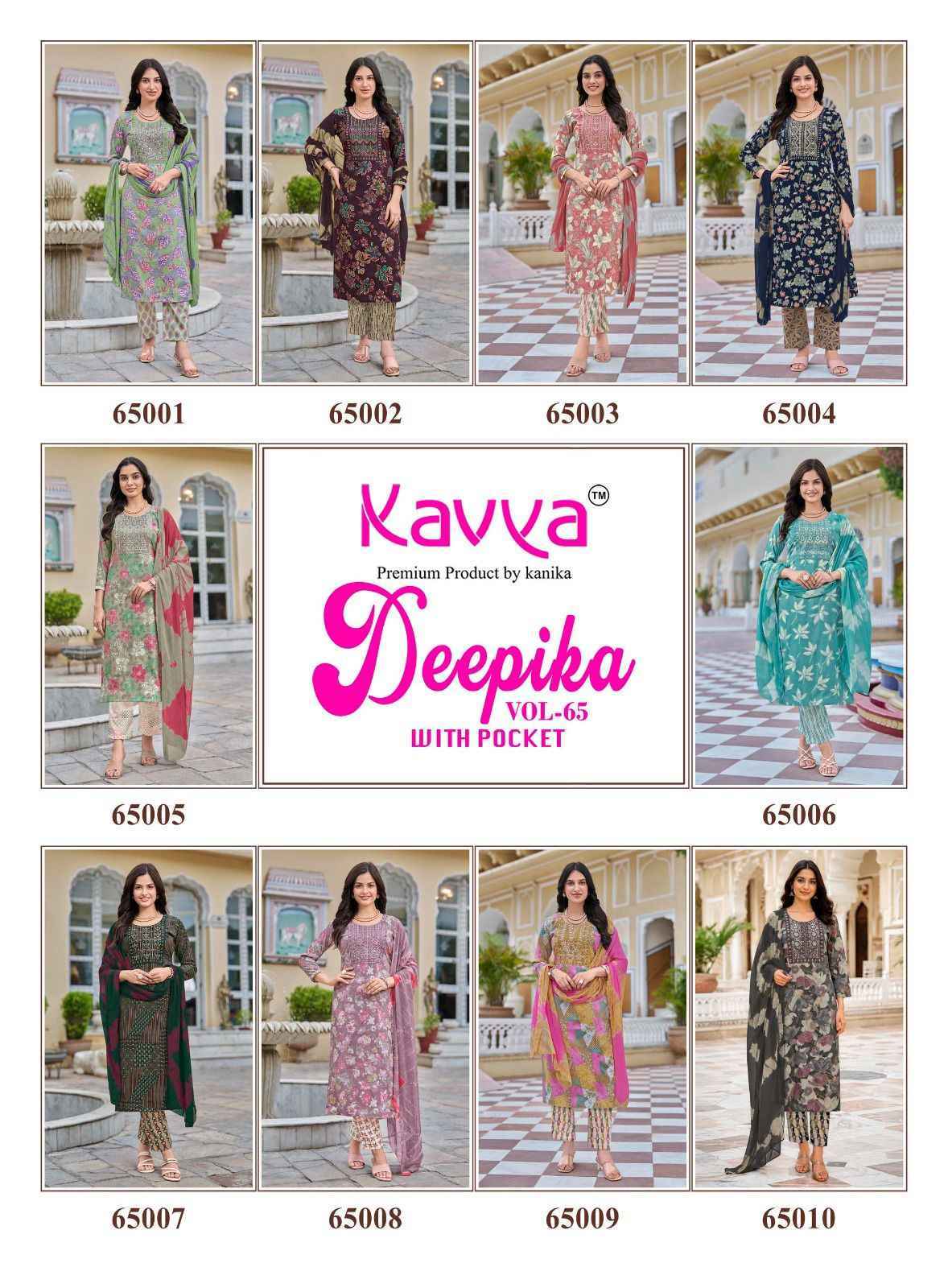 Kavya Deepika Vol 65 Capsule Kurti Combo Collection _ Wholesale Factory Rate ( 10 Pcs Catalog )
