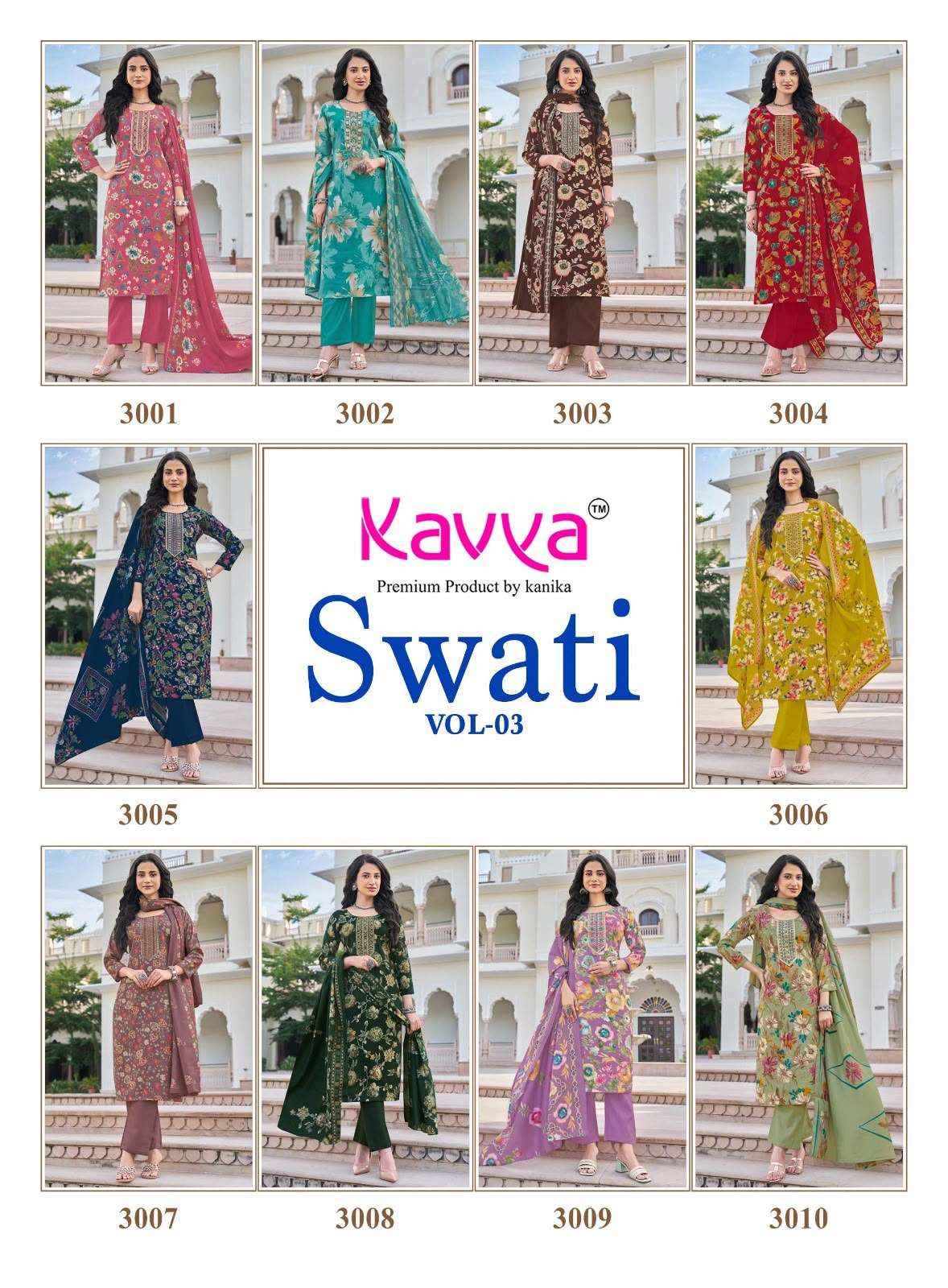Kavya Swati Vol 3 Readymade Suits Wholesale New Collection ( 10 Pcs Catalogue )