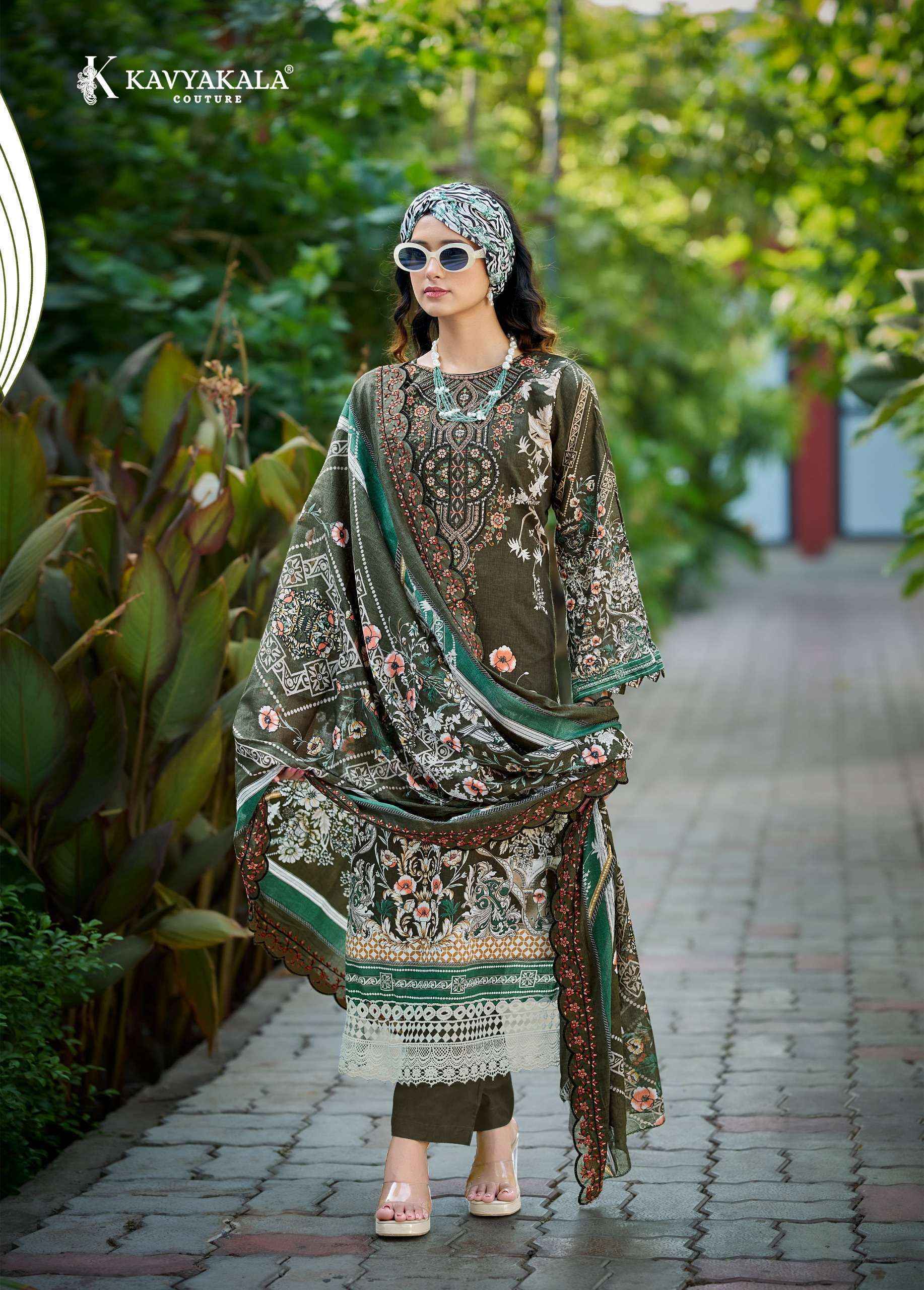 Kavyakala Anarkali Vol 25 Lawn Cotton Dress Material Wholesale Surat ( 8 pcs Catalogue )