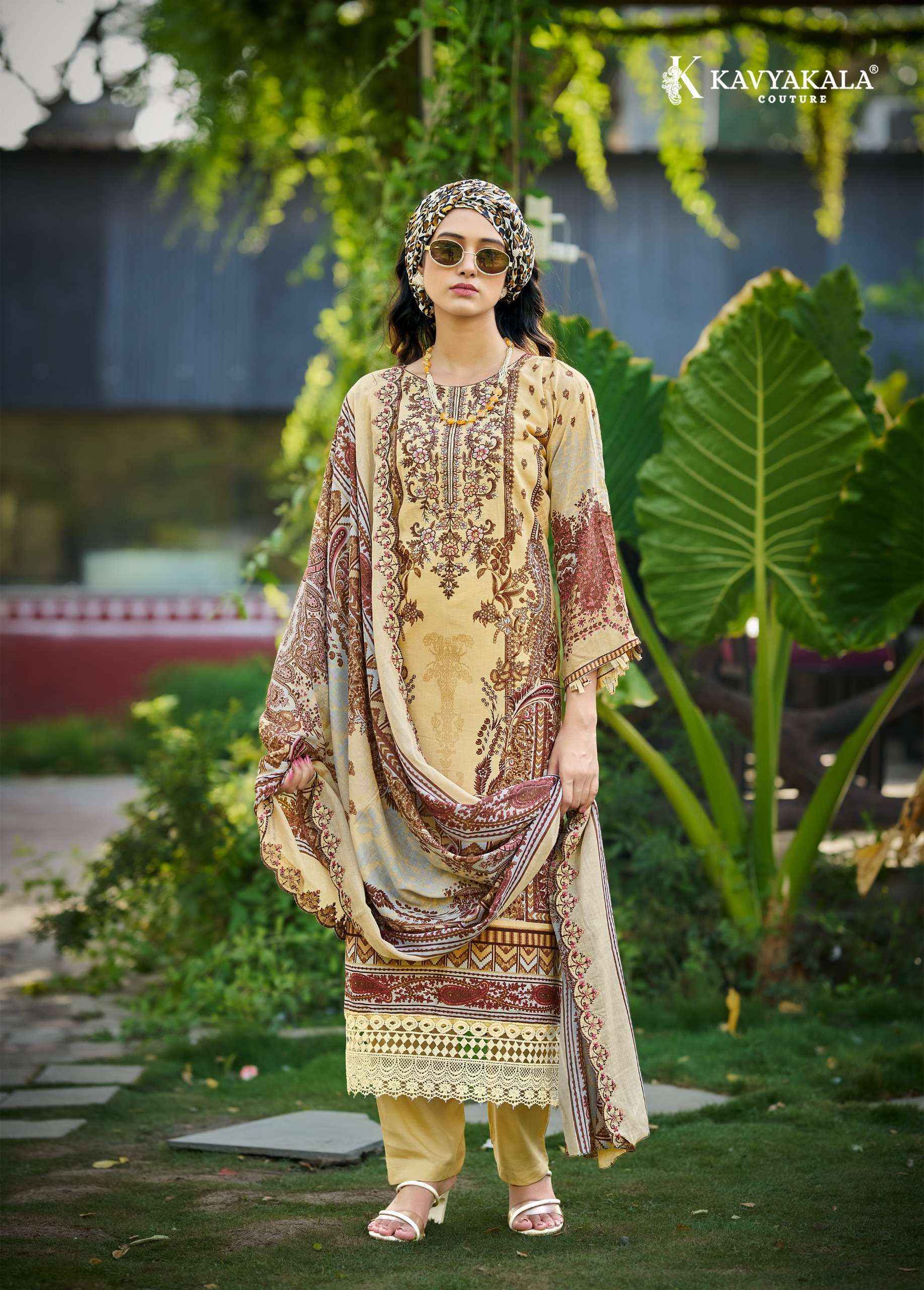 Kavyakala Anarkali Vol 25 Lawn Cotton Dress Material Wholesale Surat ( 8 pcs Catalogue )
