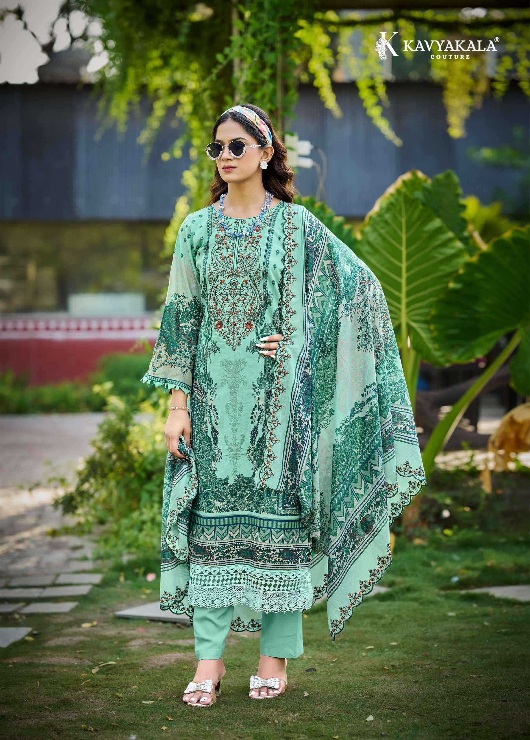 Kavyakala Anarkali Vol 25 Lawn Cotton Dress Material Wholesale Surat ( 8 pcs Catalogue )