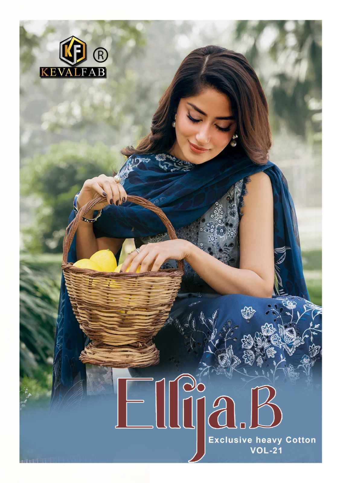 Keval Fab Ellija B Vol 21 Cotton pakistani suits wholesale price ( 6 pcs Catalogue )