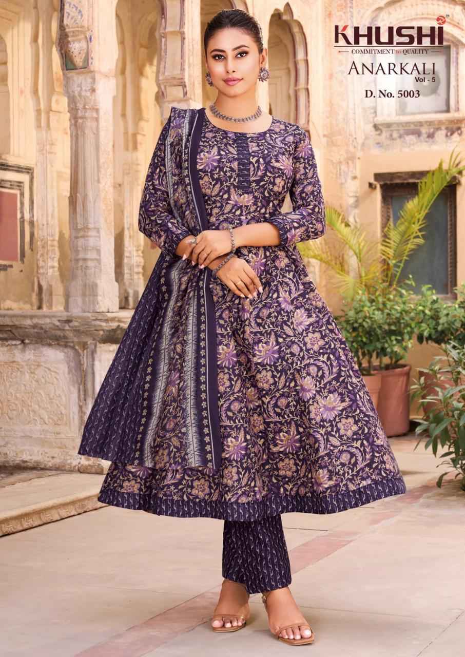 Khushi Anarkali Vol 5 Cotton Kurti Combo Collection _ Wholesale Factory Rate ( 8 Pcs Catalog )