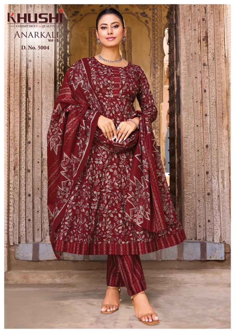 Khushi Anarkali Vol 5 Cotton Kurti Combo Collection _ Wholesale Factory Rate ( 8 Pcs Catalog )