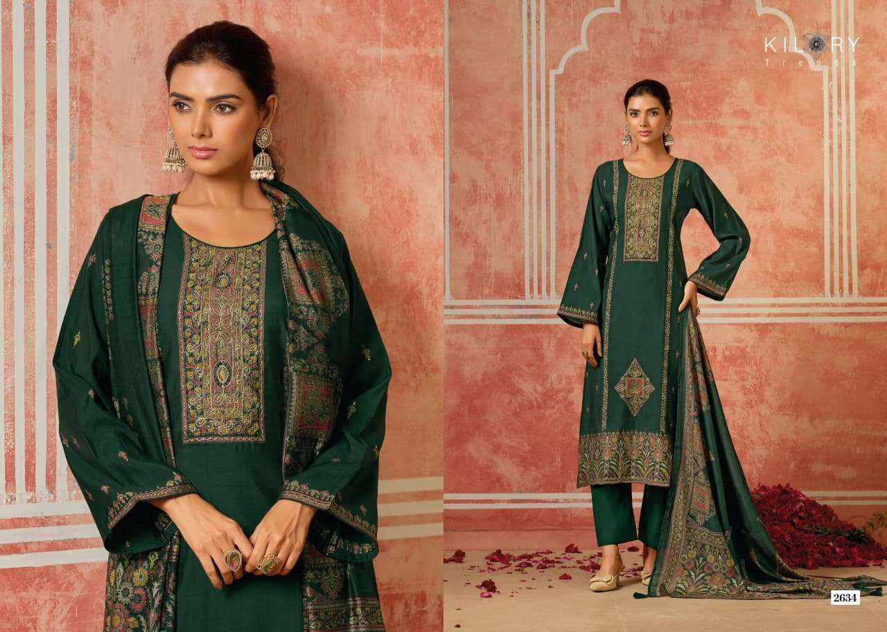 Kilory Dainaa Pure Muslin Fancy Ladies Dress Material _ Wholesale Factory Rate ( 6 Pcs Catalog )