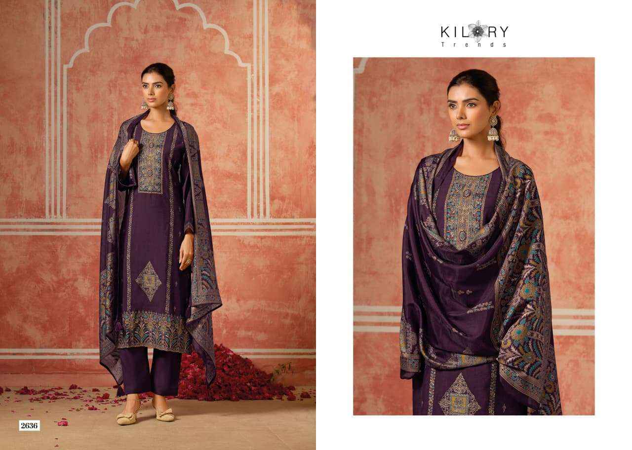 Kilory Dainaa Pure Muslin Fancy Ladies Dress Material _ Wholesale Factory Rate ( 6 Pcs Catalog )
