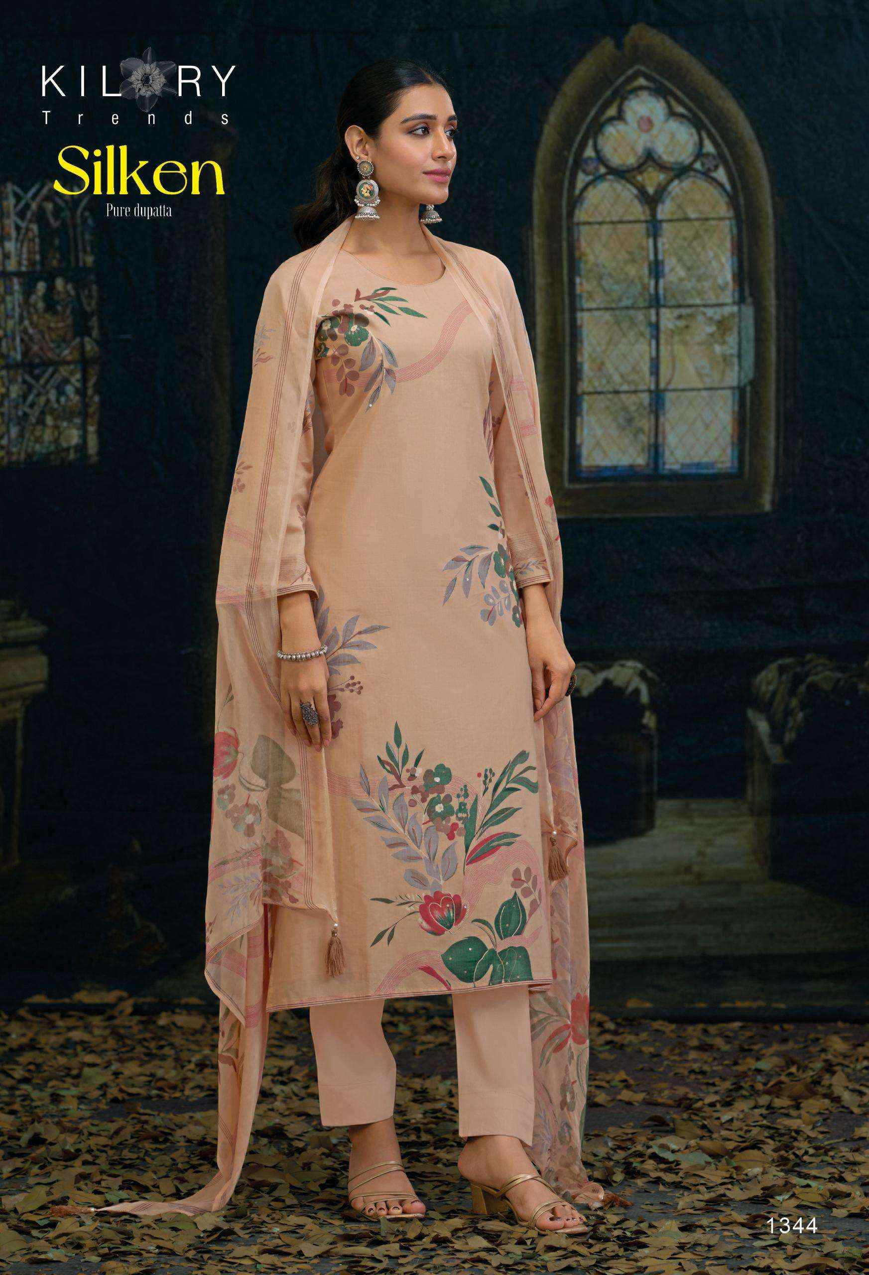 Kilory Silken Fancy Stylish Ladies Cotton Dress Material _ Wholesale Factory Price ( 4 Pcs Catalog )