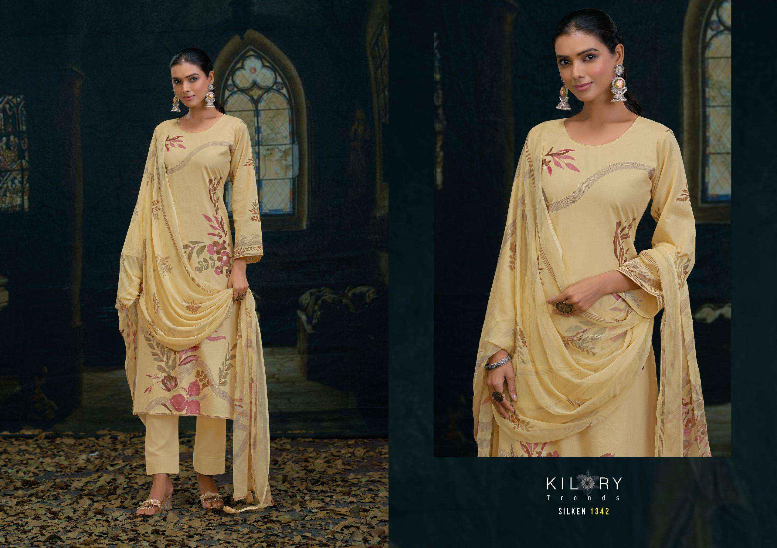Kilory Silken Fancy Stylish Ladies Cotton Dress Material _ Wholesale Factory Price ( 4 Pcs Catalog )