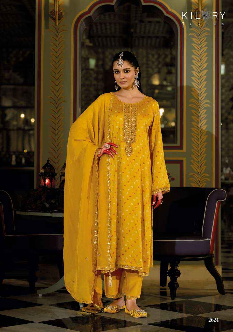 Kilory Sone Ki Dor Pure Gajji Silk Latest Suit Suits Wholesale Catalogue Price ( 4 Pcs Catalogue )