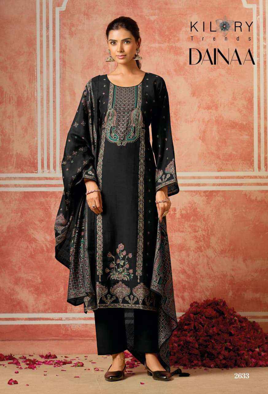 KILORY TRENDS DAINAA MUSLIN LADIES DRESS MATERIAL WHOLESALE PRICE ( 6 PCS CATALOGUE )