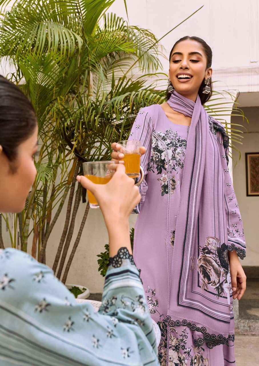 Kimora Shaam Digital Printed Pure Muslin Dress Material _ Wholesale Factory Rate ( 4 Pcs Catalog )