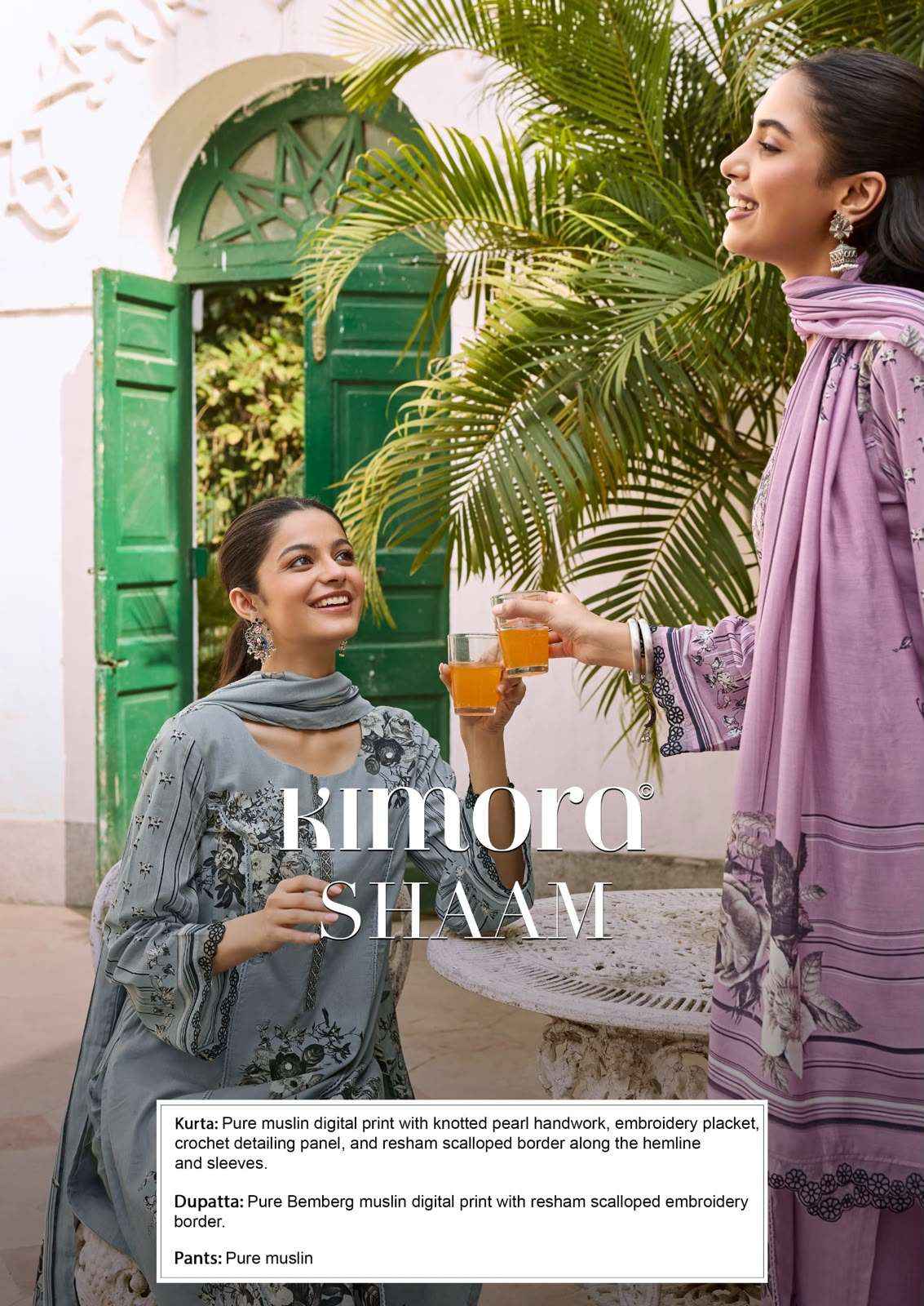 Kimora Shaam Digital Printed Pure Muslin Dress Material _ Wholesale Factory Rate ( 4 Pcs Catalog )