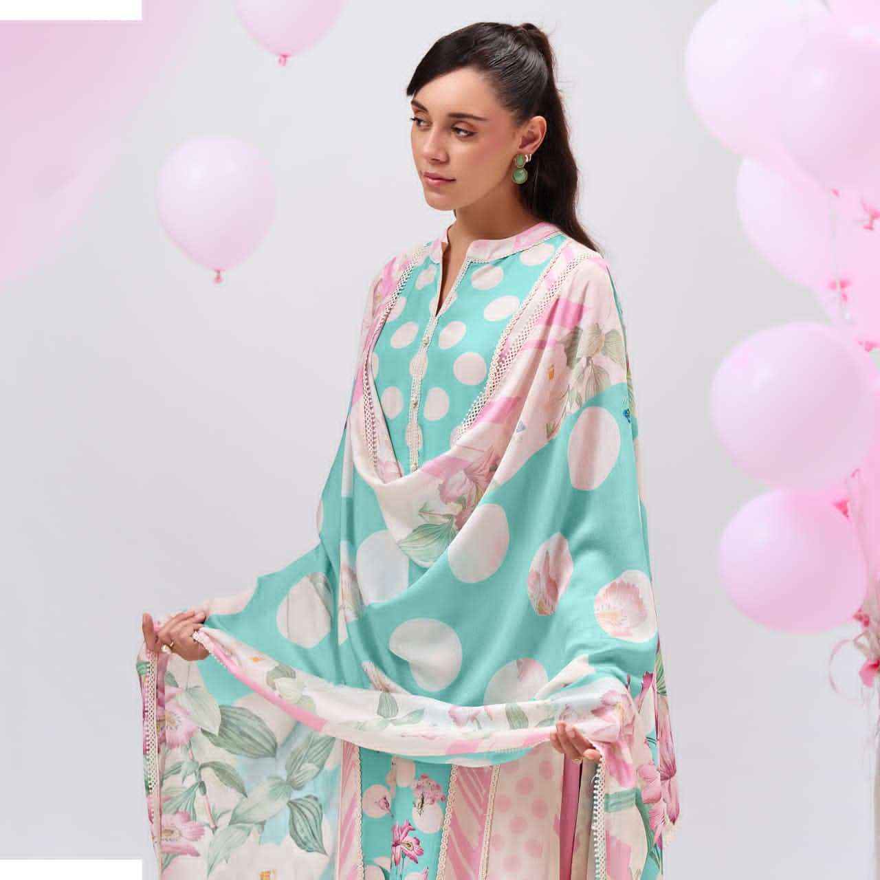Kimora Sohni Bebo Digital Printed Muslin Dress Material _ Wholesale Factory Rate ( 4 Pcs Catalog )