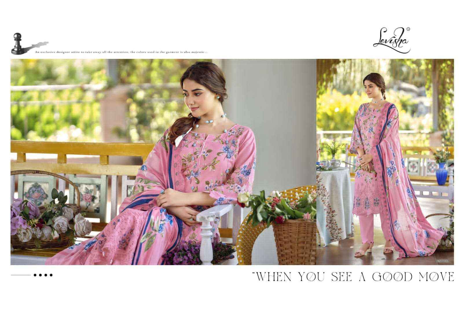 Levisha Nawazish Vol 2 Pakistani Lawn Cotton Suits Wholesale Surat ( 6 Pcs Catalogue )
