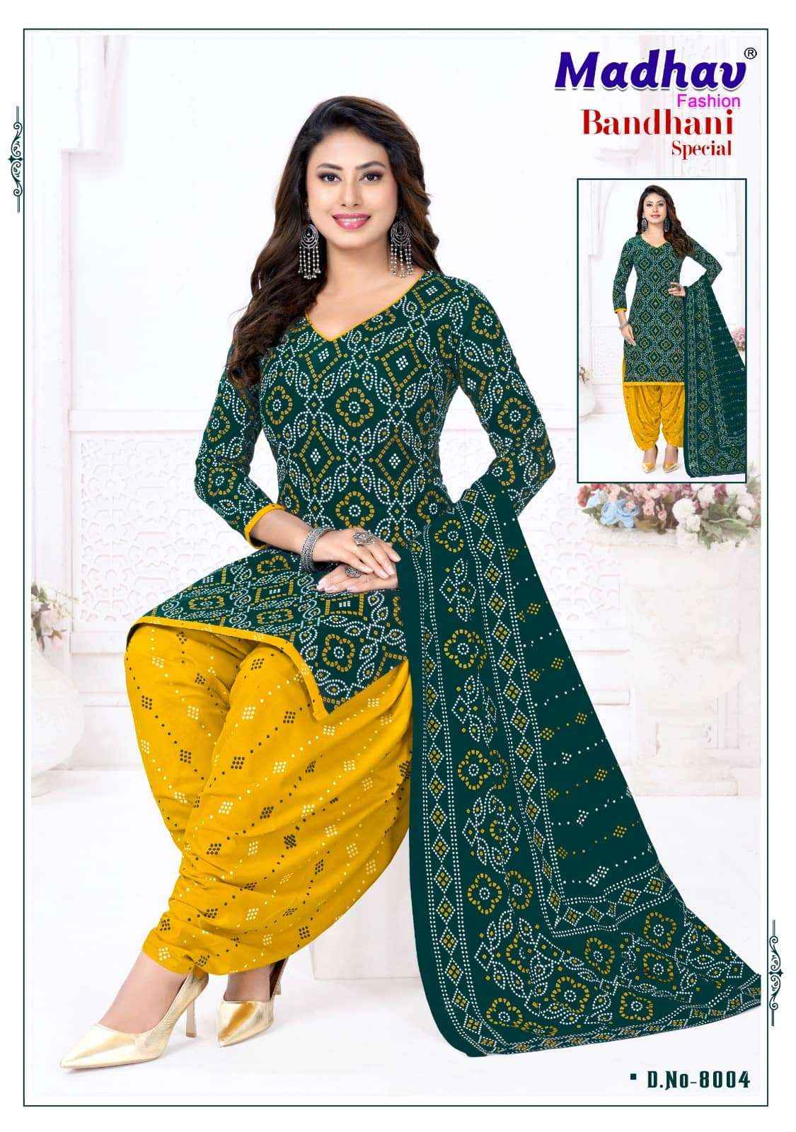Madhav Fashion Bandhani Special Vol 8 Cotton Bandhani Dress Material ( 10 Pcs Catalogue )