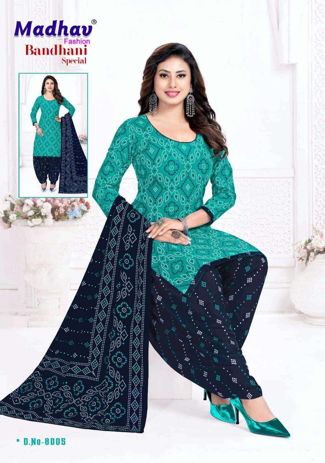Madhav Fashion Bandhani Special Vol 8 Cotton Bandhani Dress Material ( 10 Pcs Catalogue )