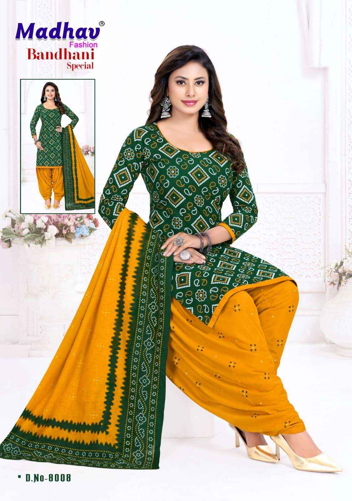 Madhav Fashion Bandhani Special Vol 8 Cotton Bandhani Dress Material ( 10 Pcs Catalogue )