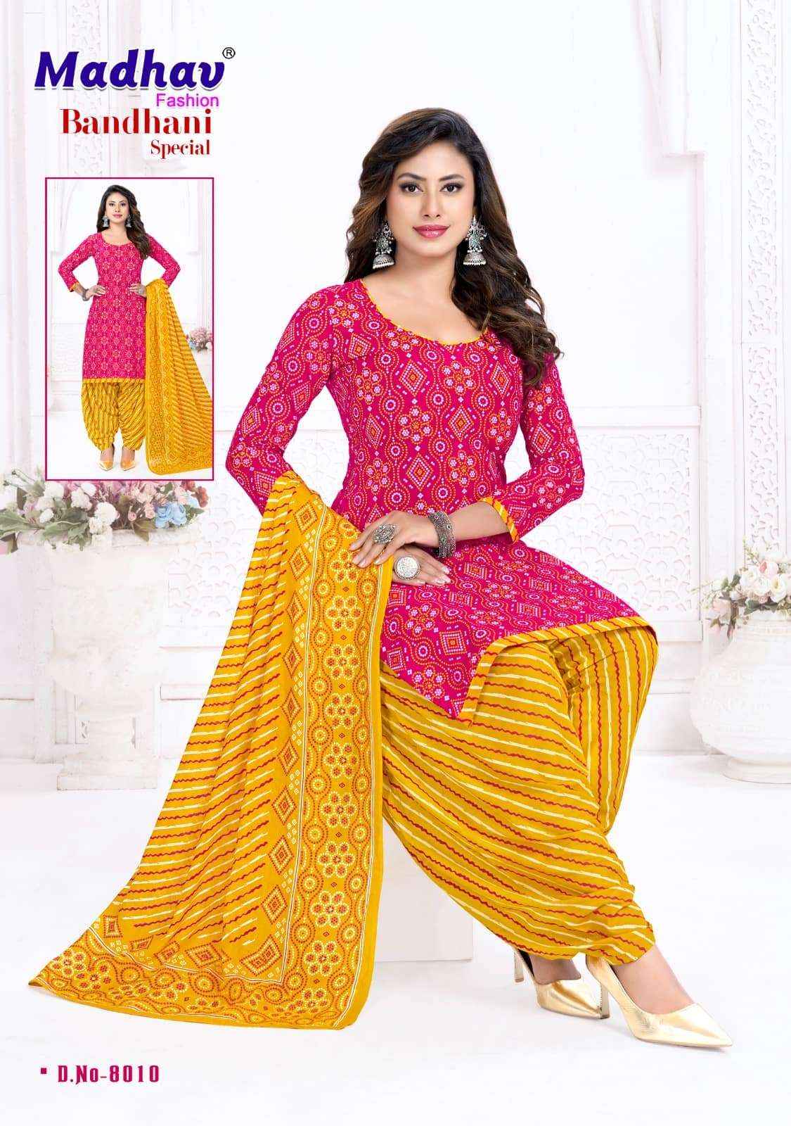 Madhav Fashion Bandhani Special Vol 8 Cotton Bandhani Dress Material ( 10 Pcs Catalogue )