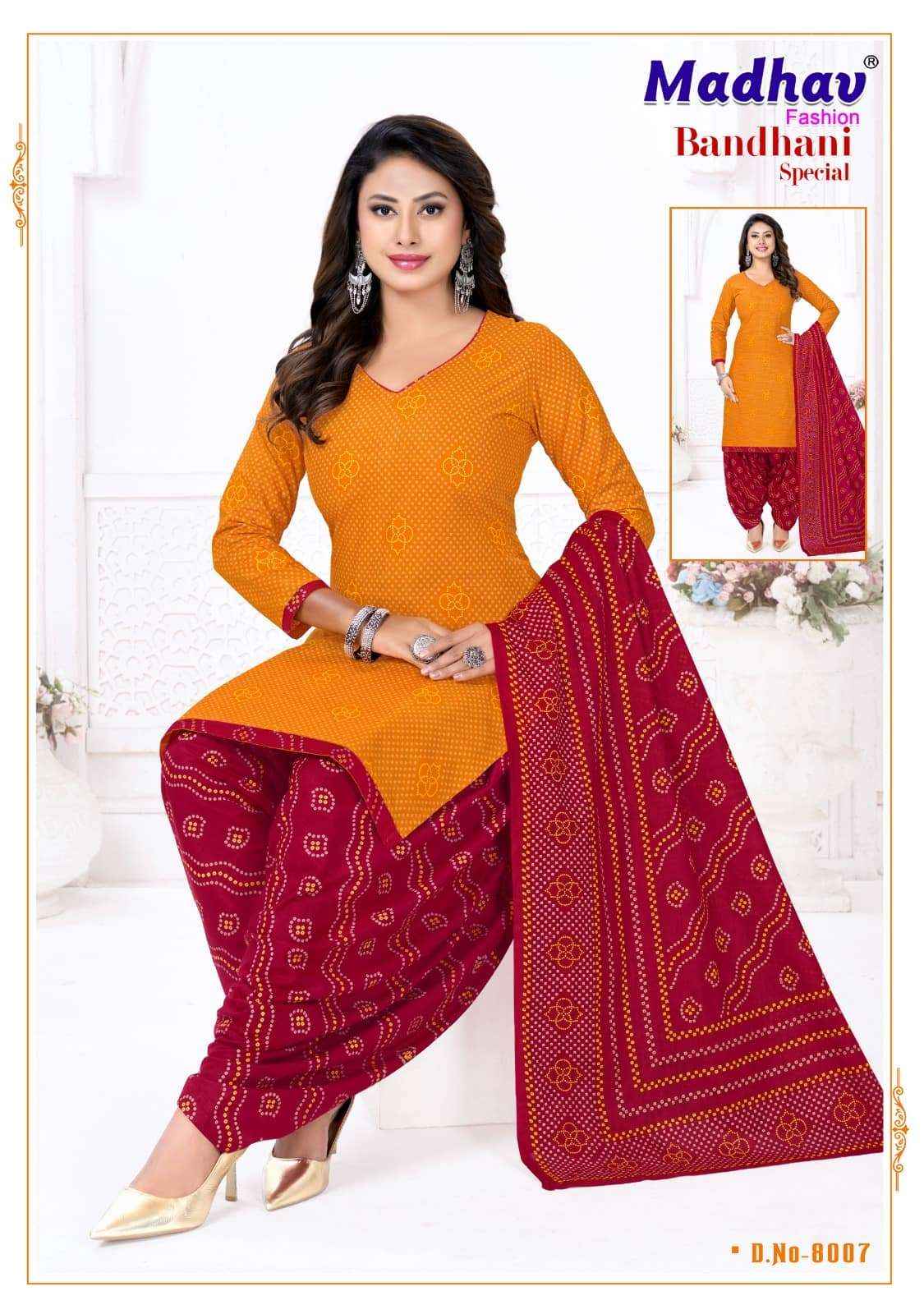 Madhav Fashion Bandhani Special Vol 8 Cotton Bandhani Dress Material ( 10 Pcs Catalogue )