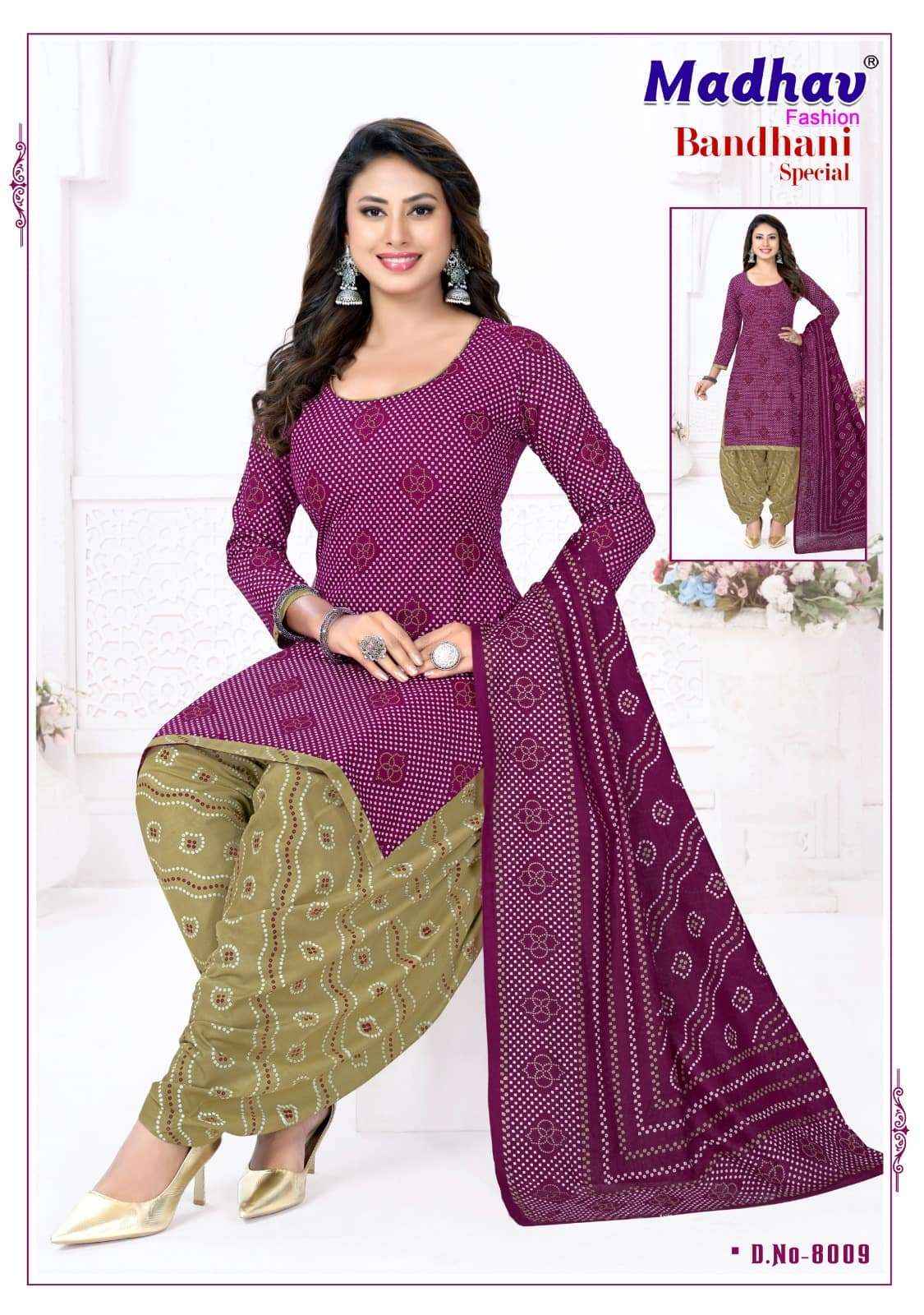 Madhav Fashion Bandhani Special Vol 8 Cotton Bandhani Dress Material ( 10 Pcs Catalogue )