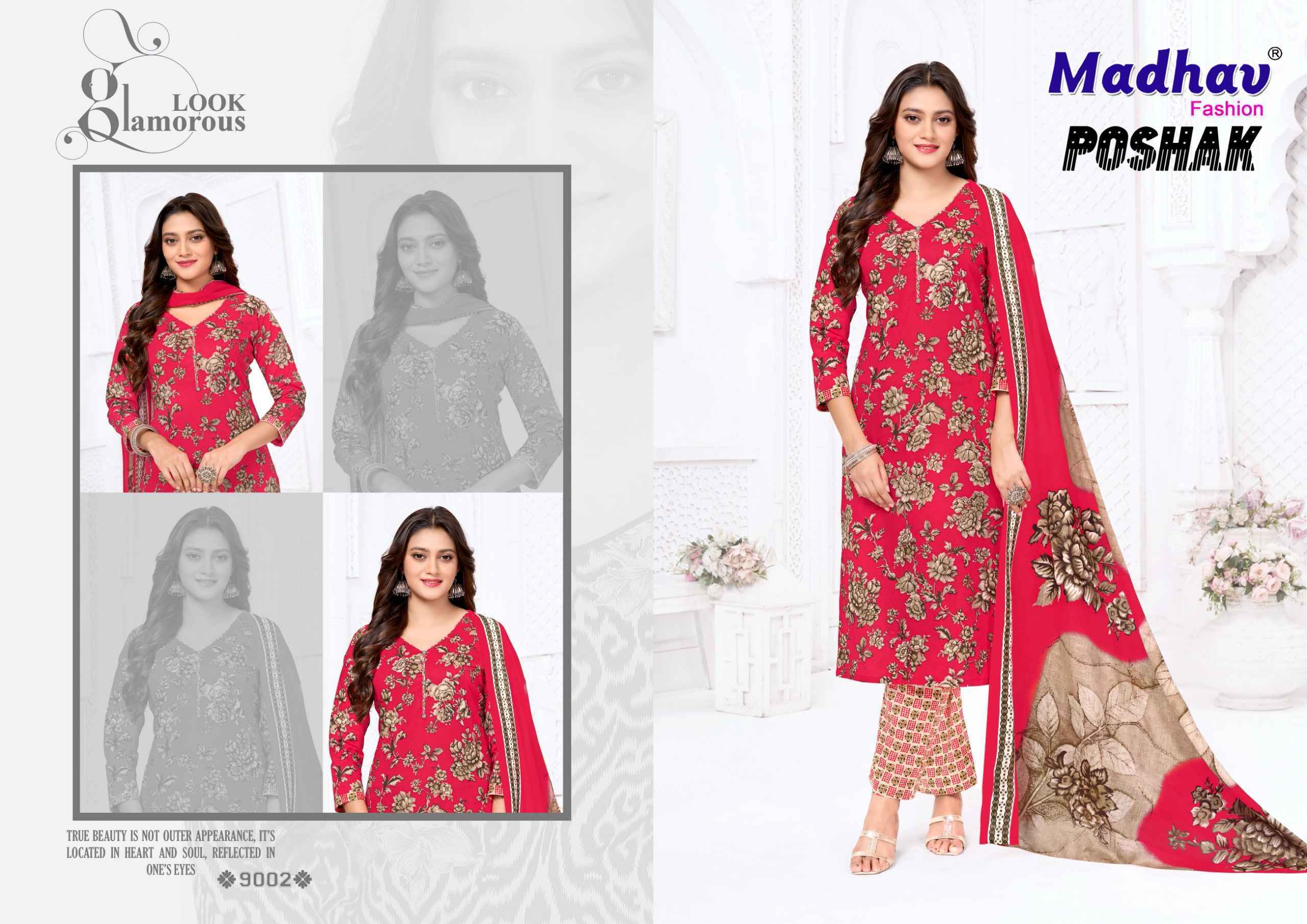 Madhav Fashion Poshak Vol 9 Cotton Dress Material _ Wholesale Factory Rate ( 10 Pcs Catalog )