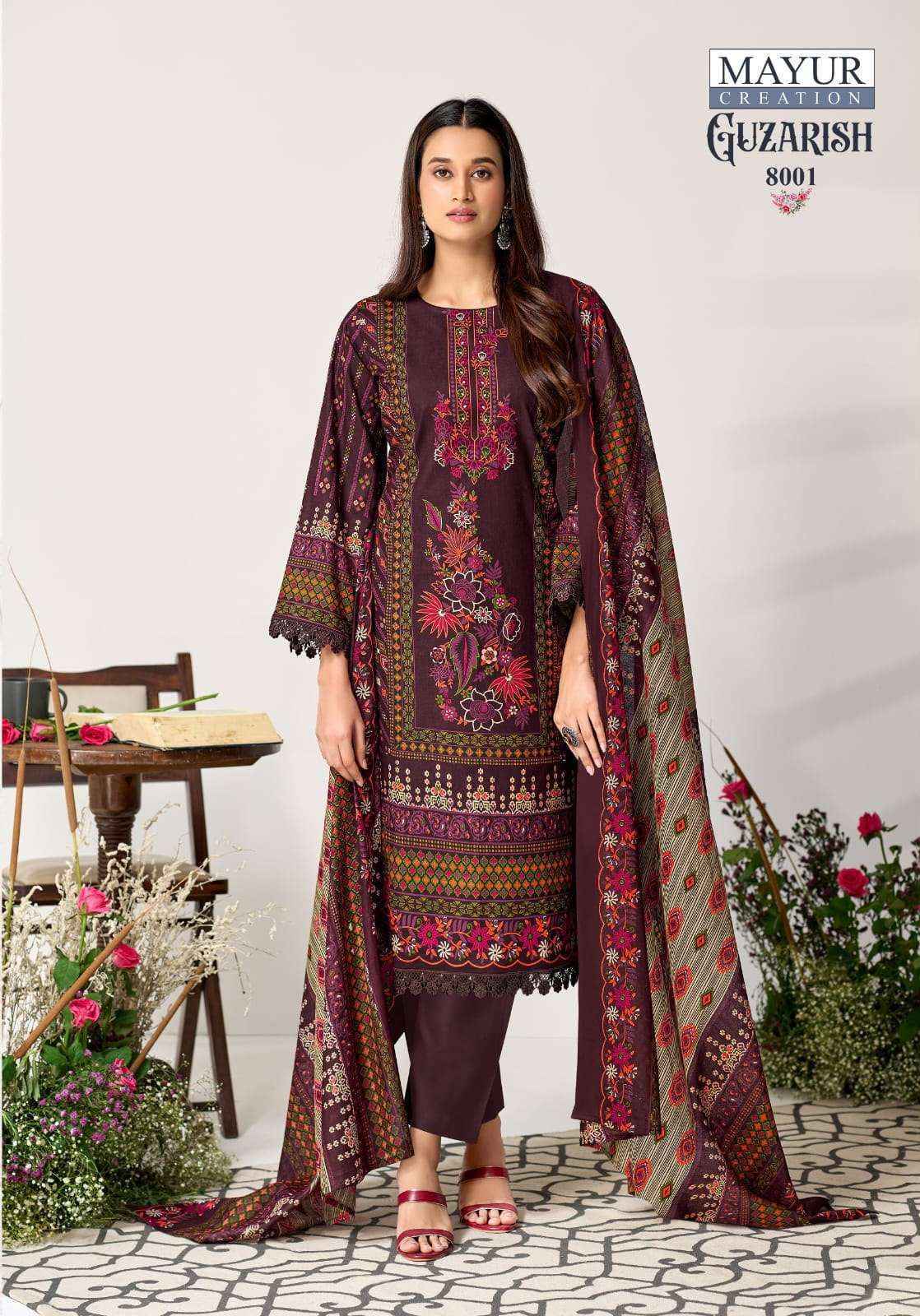 Mayur Creation Guzarish Vol 8 Cotton Dress Material Wholesale Textile Surat ( 8 pcs Catalogue )
