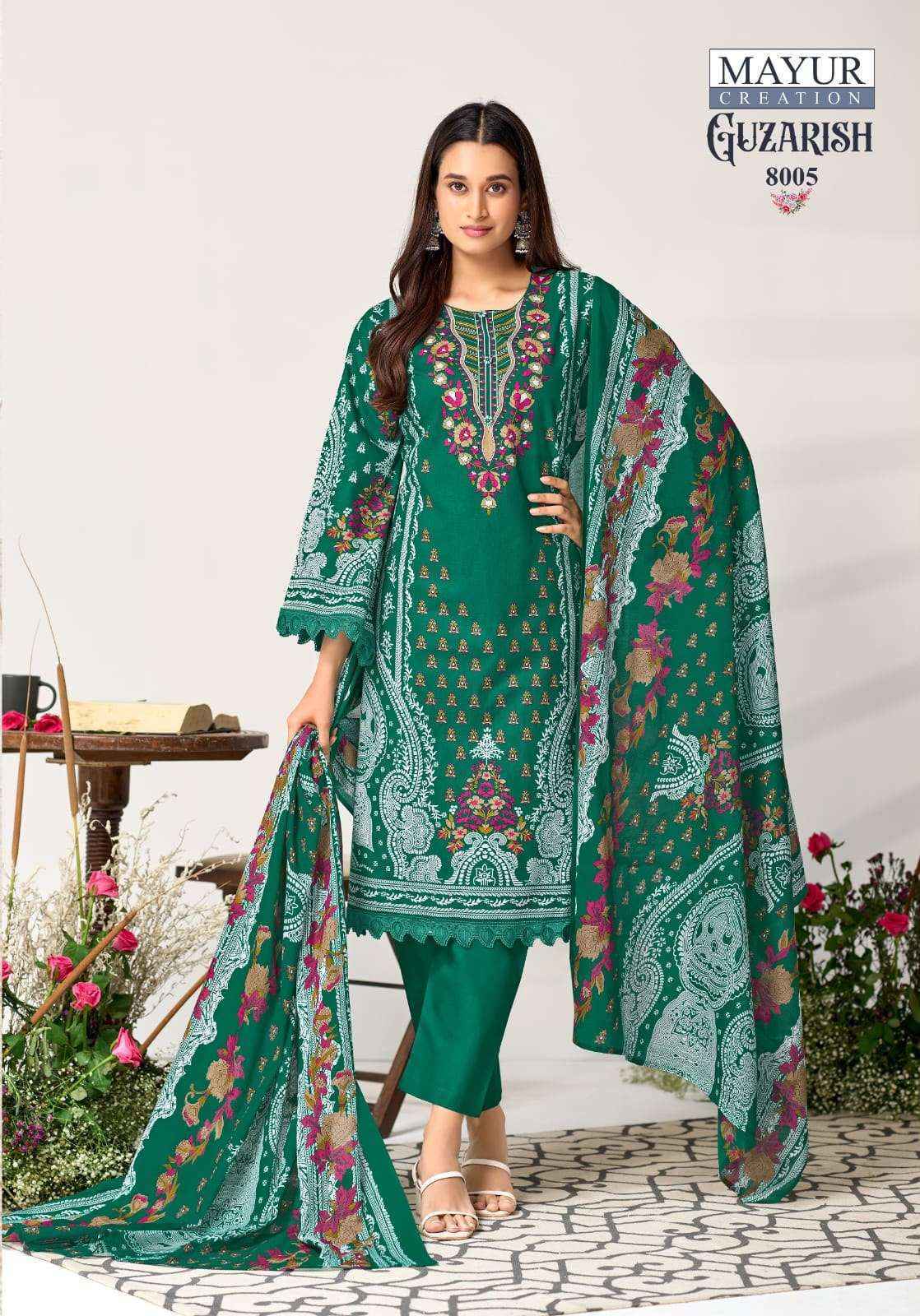 Mayur Creation Guzarish Vol 8 Cotton Dress Material Wholesale Textile Surat ( 8 pcs Catalogue )