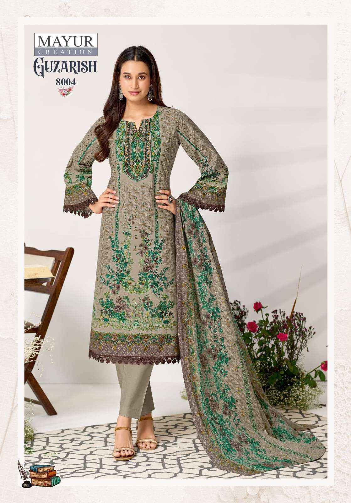 Mayur Creation Guzarish Vol 8 Cotton Dress Material Wholesale Textile Surat ( 8 pcs Catalogue )
