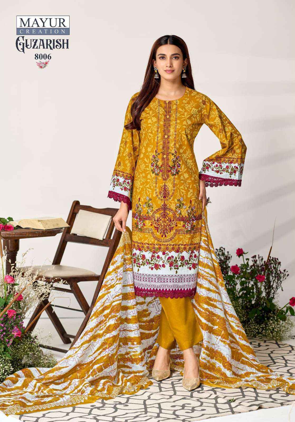Mayur Creation Guzarish Vol 8 Cotton Dress Material Wholesale Textile Surat ( 8 pcs Catalogue )