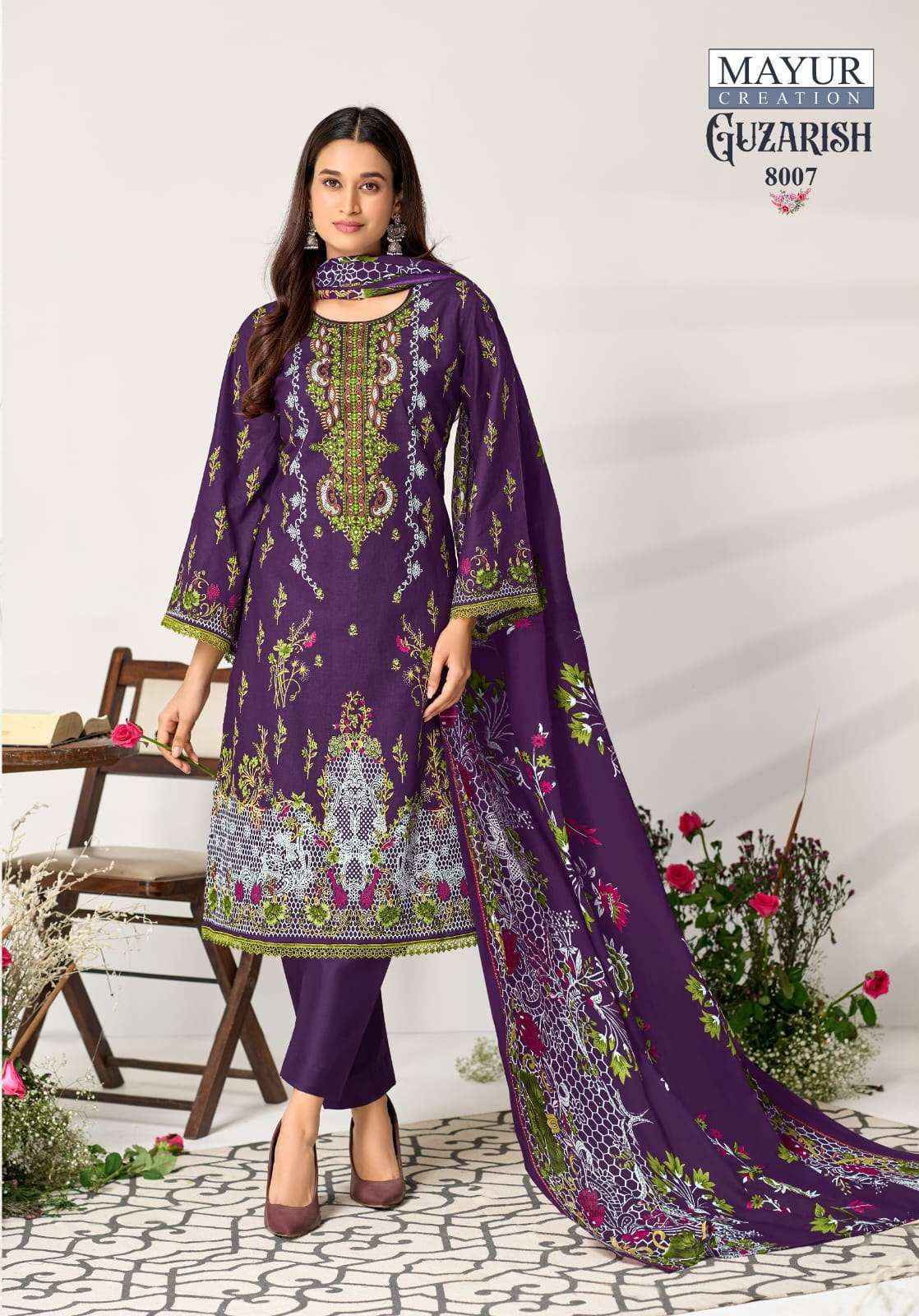 Mayur Creation Guzarish Vol 8 Cotton Dress Material Wholesale Textile Surat ( 8 pcs Catalogue )