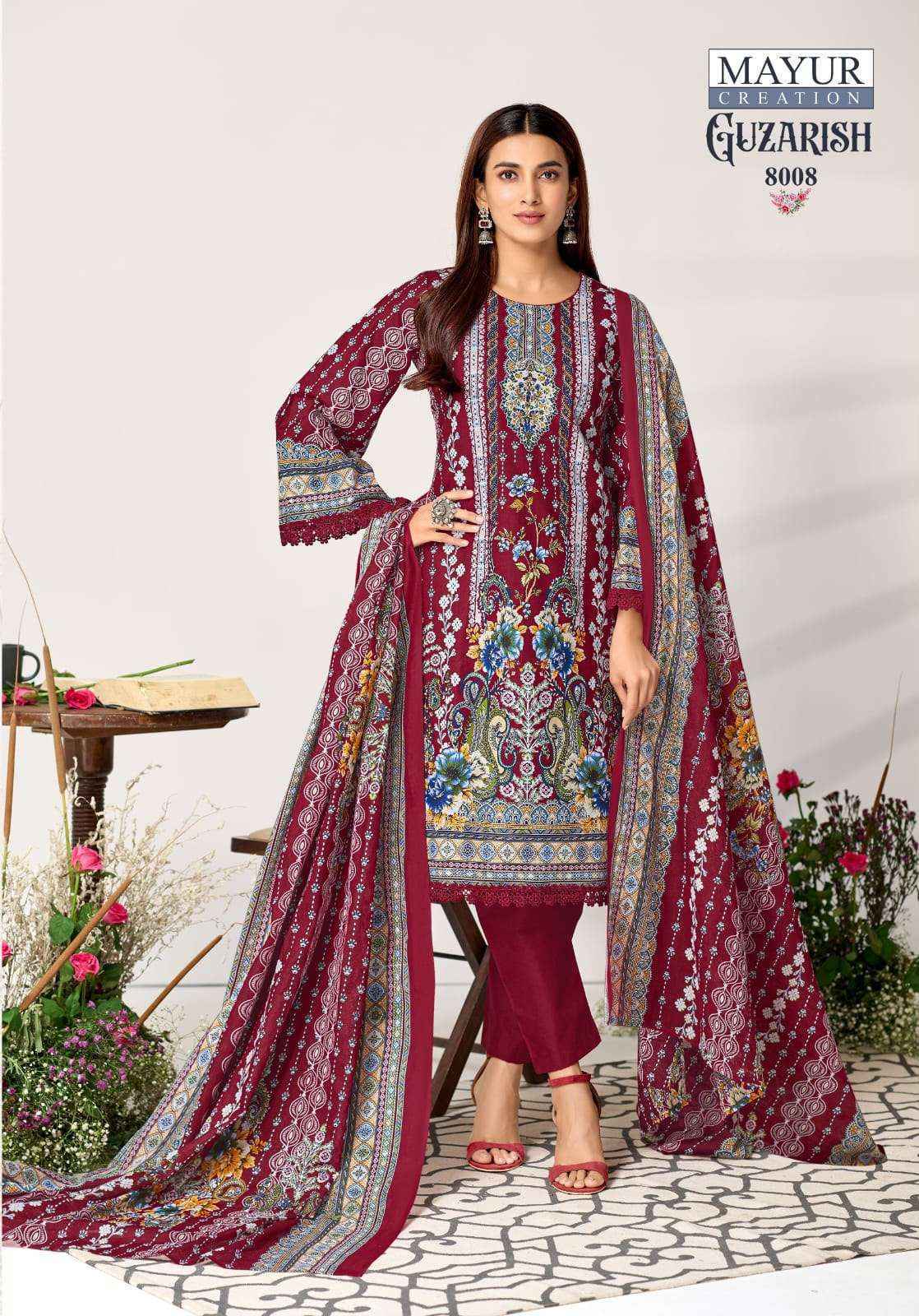 Mayur Creation Guzarish Vol 8 Cotton Dress Material Wholesale Textile Surat ( 8 pcs Catalogue )