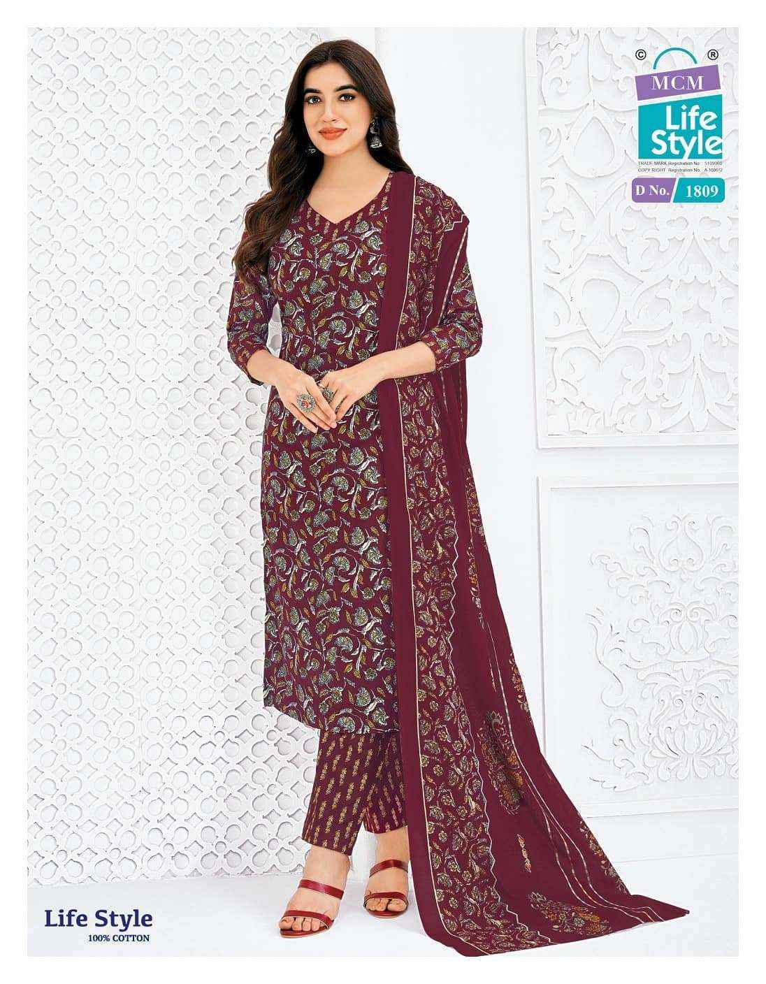 Mcm Life Style Vol 18 Pure Cotton Readymade Suits Wholesale Surat ( 12 Pcs Catalogue )